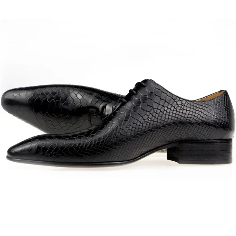 Men's Casual Dress Shoes Classic Oxfords Formal Modern Business Shoes Social Male Wedding Dress Sapato Loafer Serpentine Print