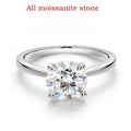 White Gold 2ct 100% Moissanite Engagement Ring for Women S925 Sterling Silver Lab Diamond Promise Wedding Band Jewelry