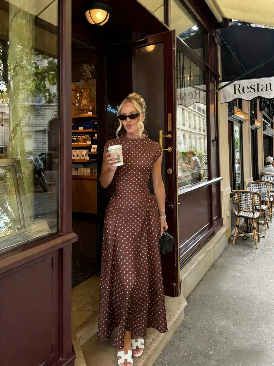 Women New Long Dresses Summer Elegant Upgraded Version Casual Polka Dots Party Dress Graceful Holiday Casual Slim Female Dresses