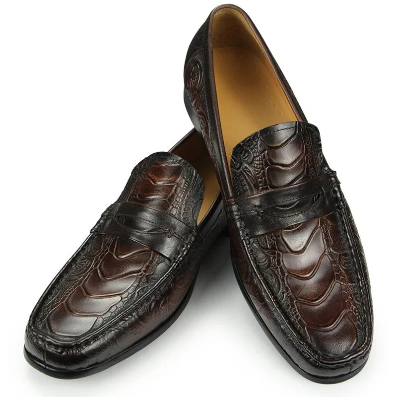 Luxury Genuine Leather Men Loafers Summer Casual Shoes Comfy Slip-on Fashion Drive footwear Boat Shoes Breathable Casual Shoes