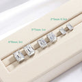 0.5-2CT Emerald Cut 18k Plated Moissanite Stud Earrings for Women Classic Bride 925 Sterling Silver Earring Lab Diamond