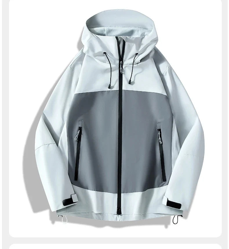 Unisex Waterproof Softshell Jacket Hiking Camping Climbing Trekking Hooded Windbreaker Casual Sporty Rain Coat Men Women