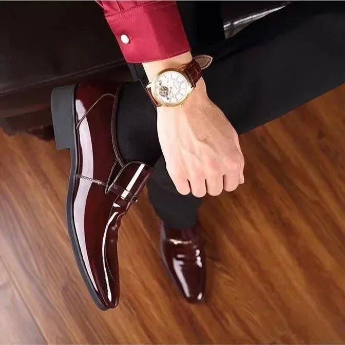 Men’s Oxford Leather Dress Shoes – Luxury Business Formal Footwear for Office & Events