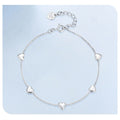 925 Sterling Silver Adjustable Heart Bracelet Dainty Box Chain Bracelet for Women Teen Girls Sweet Birthday Gift