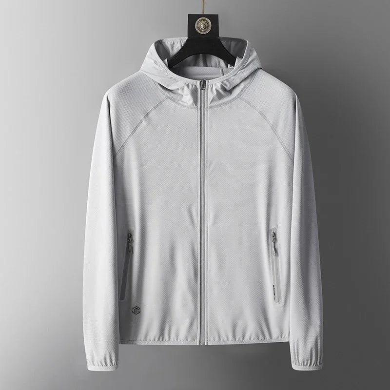 UPF50+ Summer UV Protection Hoodie Unisex Skin Coat Breathable Ice Silk Outdoor Sports Couple's Beach Street Lightweight Jacket