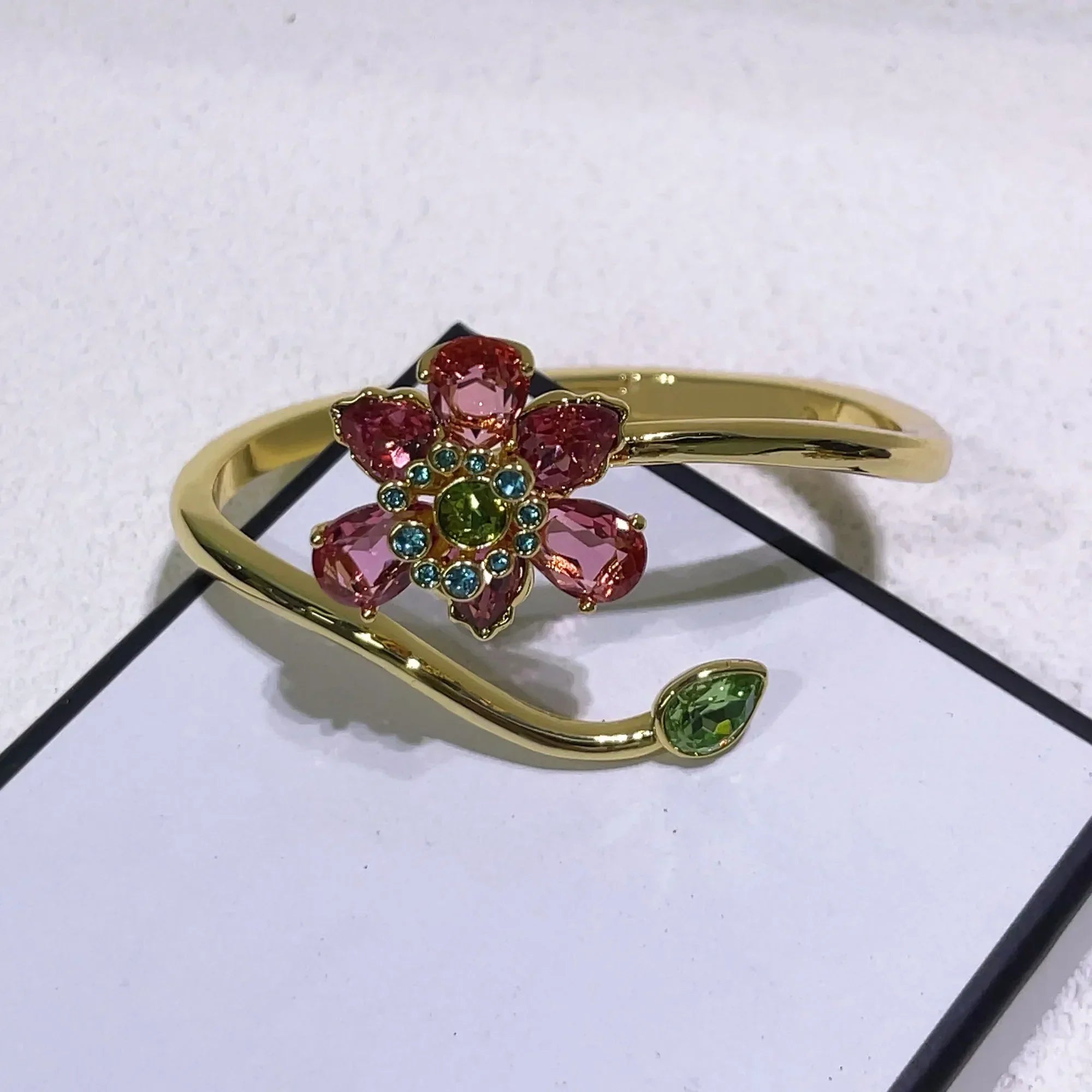 Flower Crystal Boutique Irregular Original Jewelry Set New Color Earring Exquisite Necklace Ring Bracelet Wedding Gift for Women