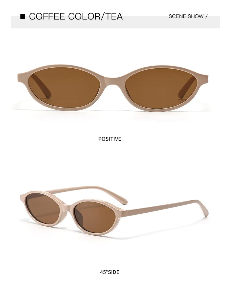 Small Cat Eyes Sunglasses For Women Men Fashion Brand Designer Retro Gradient Shades