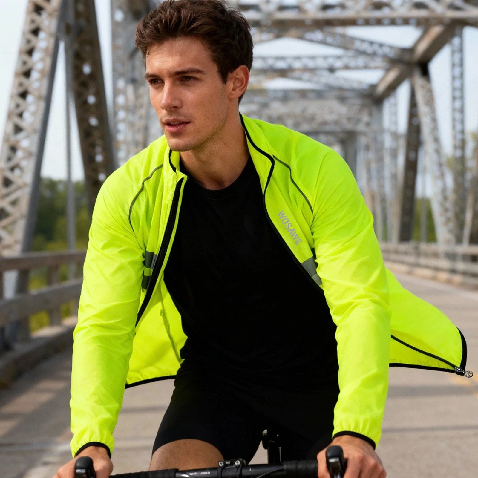 Wind Jacket Lightweight Cycling Windbreaker Windproof Bike Jacket Water Resistant Long Sleeve Jersey Wind Coat Vest