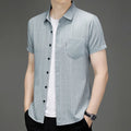 Men's Business Casual Short Sleeved Printed Shirt