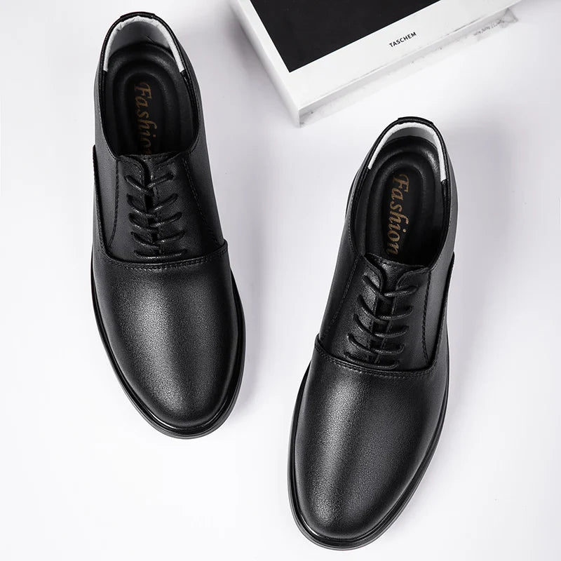Italian Men Casual Leather Business Shoe Fashion Flat Designer Office Walking Shoe Handmade Antiskid Casual Formal Oxfords Shoes