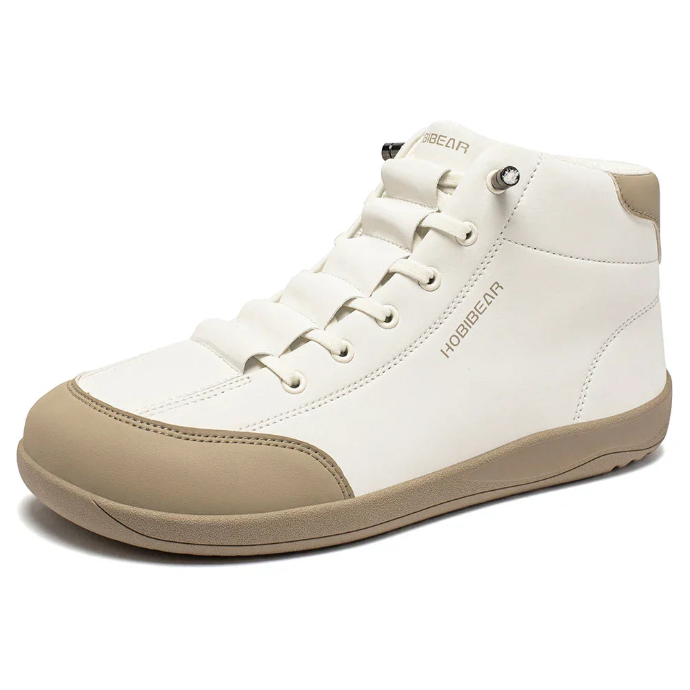 Mid Top Barefoot Shoes Mens Womens Wide Toe Ankle Boots Outdoor Non-Slip Artificial Leather Shoes