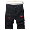 Summer Slim Stretch Men Short Jeans Fashionable Retro Patchwork Denim Shorts Streetwear Cotton Cargo Shorts Male