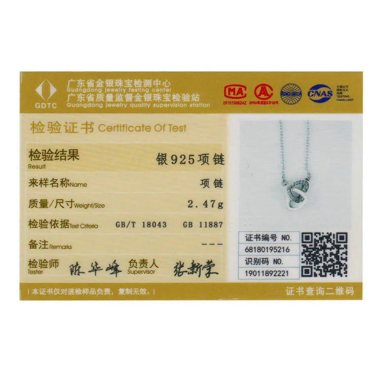 925 Sterling Silver Connected Heart Pendant Necklace for Girlfriend Valentine's Day Gift Fine Jewelry SCN181