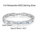 Luxury Oval Cut Moissanite Tennis Bracelets S925 Sterling Silver Pass Tester Lab Diamond Hand Chain Wedding Fine Jewelry