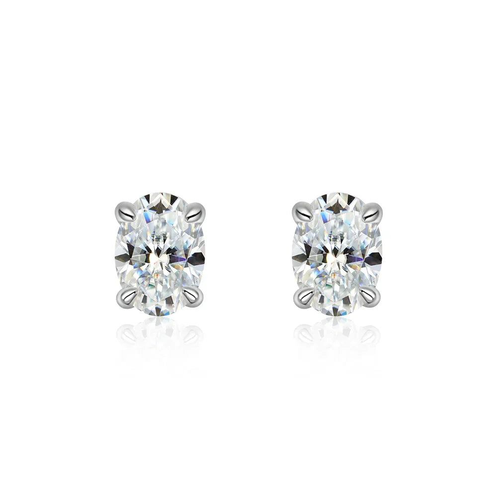 1ct-4ct Real Moissanite Earrings S925 Sterling Silver Earrings For Women Wedding Engagement Party Jewelry