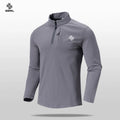Autumn/Winter Men's High Quality Outdoor Sports Clothing Stand Collar With a Bottom Shirt Running Fitness Long Sleeve T-Shirt