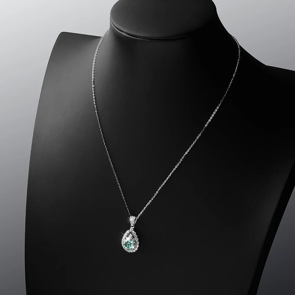 Luxury 925 Sterling Silver Real 5ct Moissanite Pendant Necklace for Women Anniversary Party Diamond Necklaces Fine Jewelry