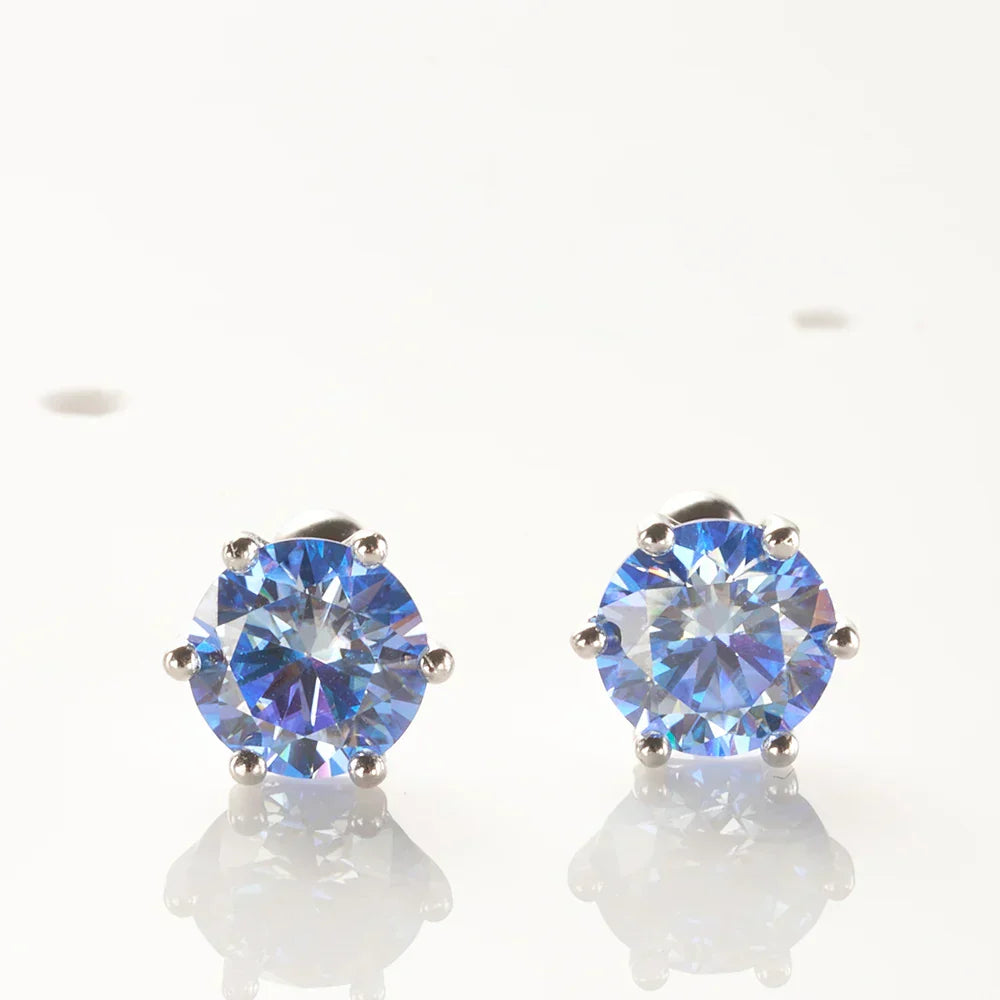 0.5-2ct Moissanite Screw Stud Earrings D Color 925 Sterling Silver Diamond Earrings For Women Wedding Fine Jewelry