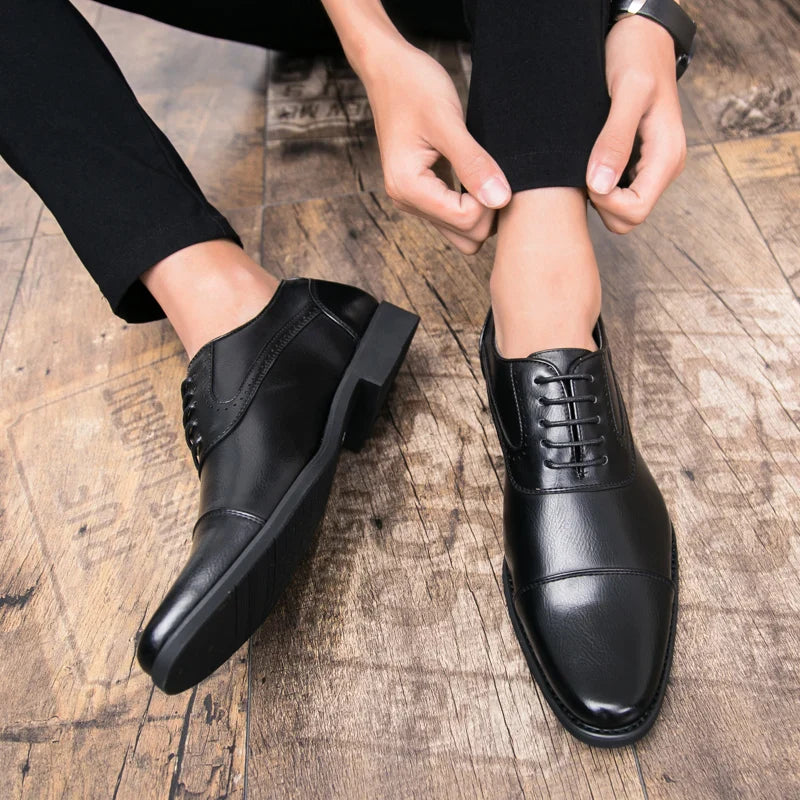 Men’s Derby Dress Shoes – Casual Leather Lace-Up Footwear for Office & Everyday Wear