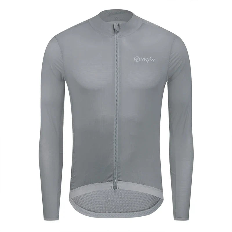 Men Windproof Waterproof Long Sleeve Cycling Jacket YKK Double Zipper Breathable MTB Bike Clothing Tops Pro Team Jersey