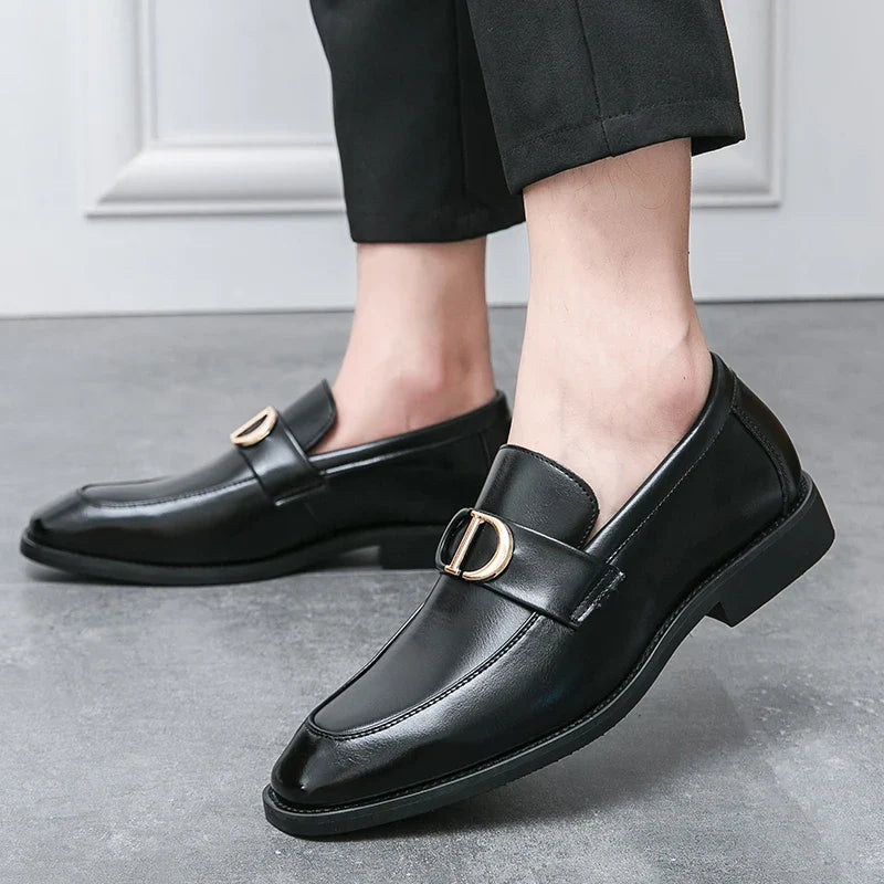 Men Loafers PU Low Heel Professional Classic Comfortable Business Men Shoes Size 38-46