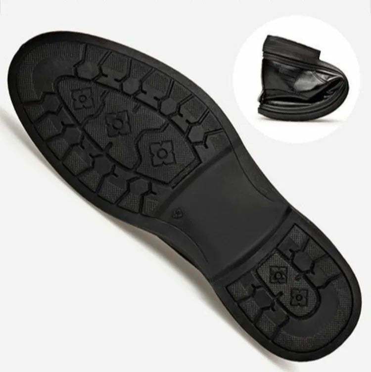 2024 New Men's Height Increasing Soft Leather Breathable Casual Business Elevator Shoes