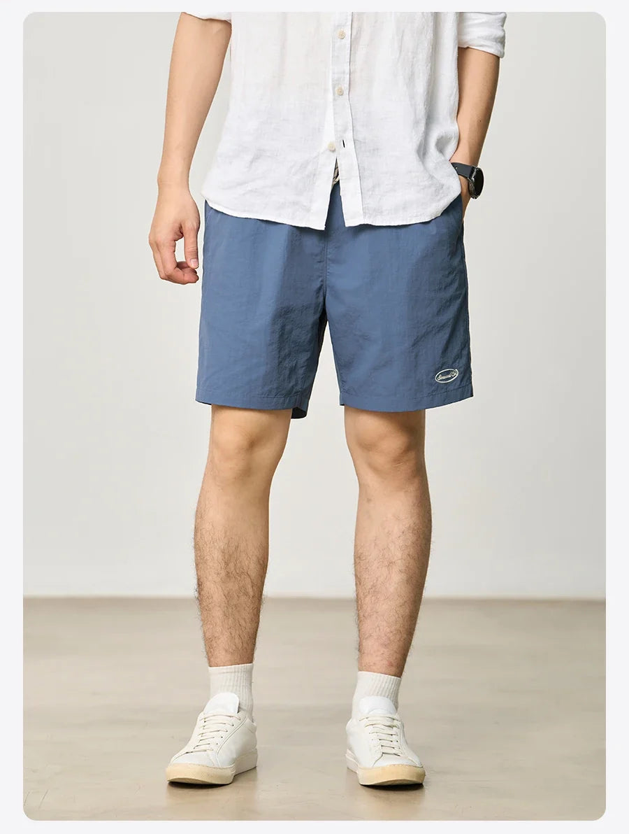2026 Summer New Loose Fit  Lightweight 130gsm Nylon Shorts Men Essential Quick Dry Daily Wear Breathable Beach Shorts