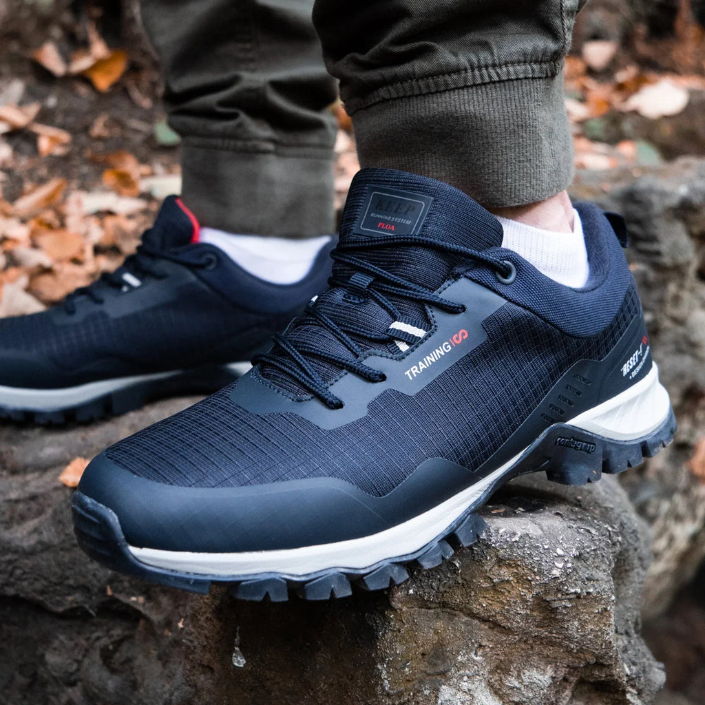 Men New Hiking Shoes Outdoor Waterproof Wear Resistant Non Slip Sneakers Male Casual Lightweight Lace-Up Walking Shoes