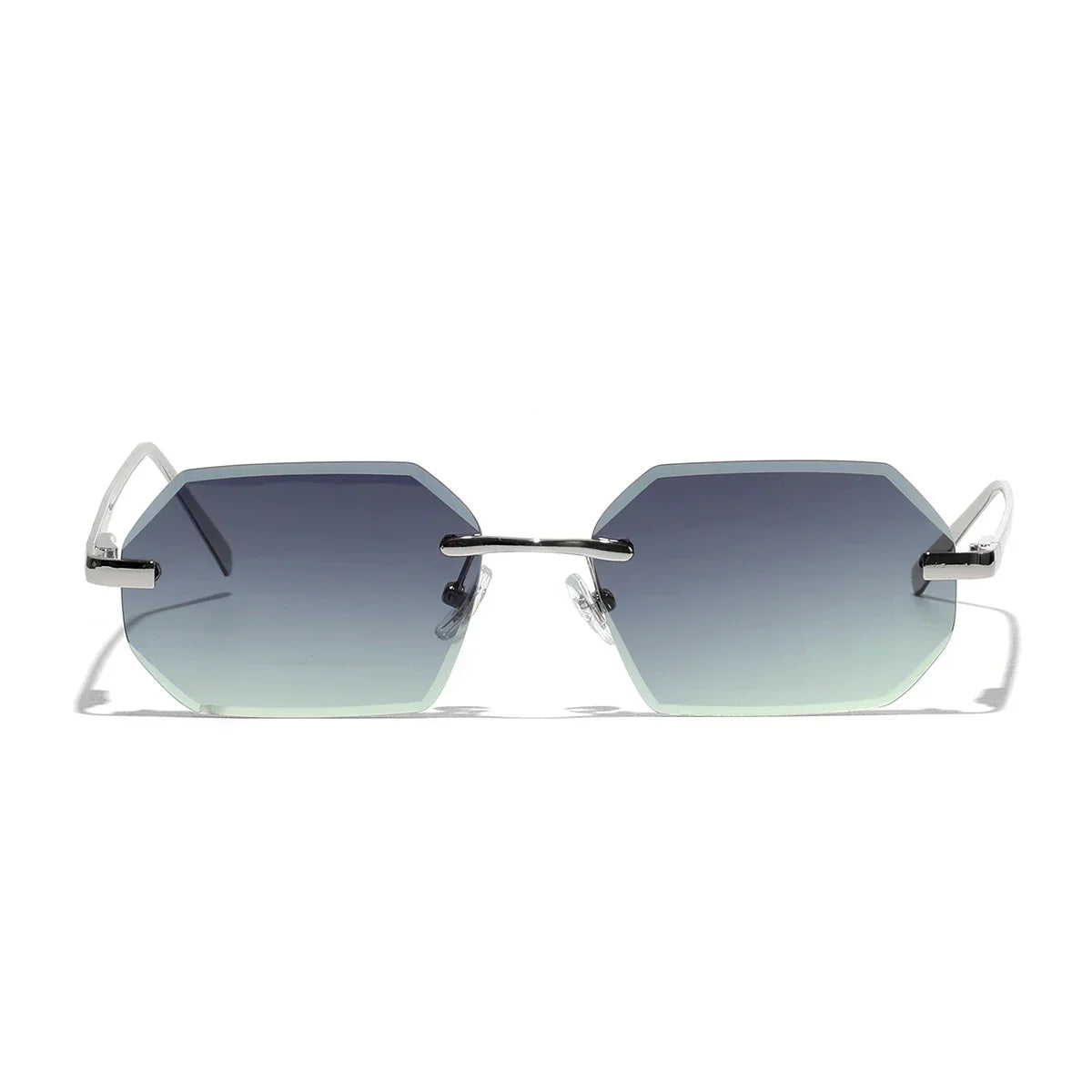 Sunglasses Men Brand Designer Fashion Rimless Sun Glasses Shades Diamond Cut Lens Ladies Frameless Metal Eye glasses
