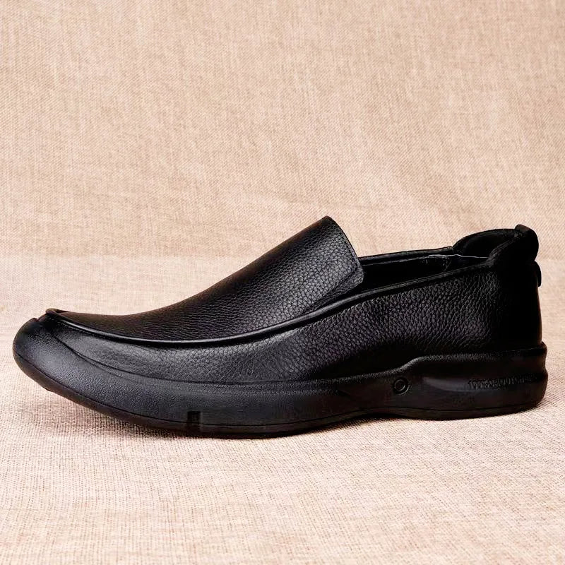 Leather Men Formal Shoes Luxury Brand 2026 Men's Loafers Dress Moccasins Breathable Slip on Black Driving Shoes Plus Size 37-48