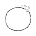 Fashion 925 Sterling Silver Simple White Black Color Gypsophila Link Chain Bracelet for Women Men Fine Jewelry Bijoux
