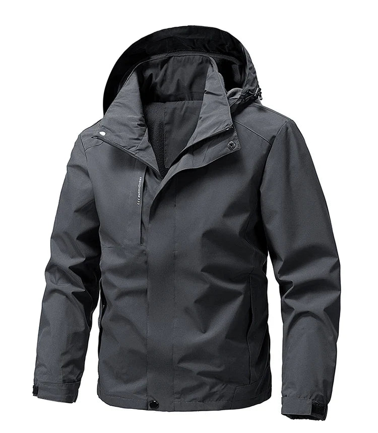 Waterproof Windbreaker Men Jacket Autumn Spring Outdoor Softshell Hooded Coat Sports Hiking Camping Coats Lightweight Jackets