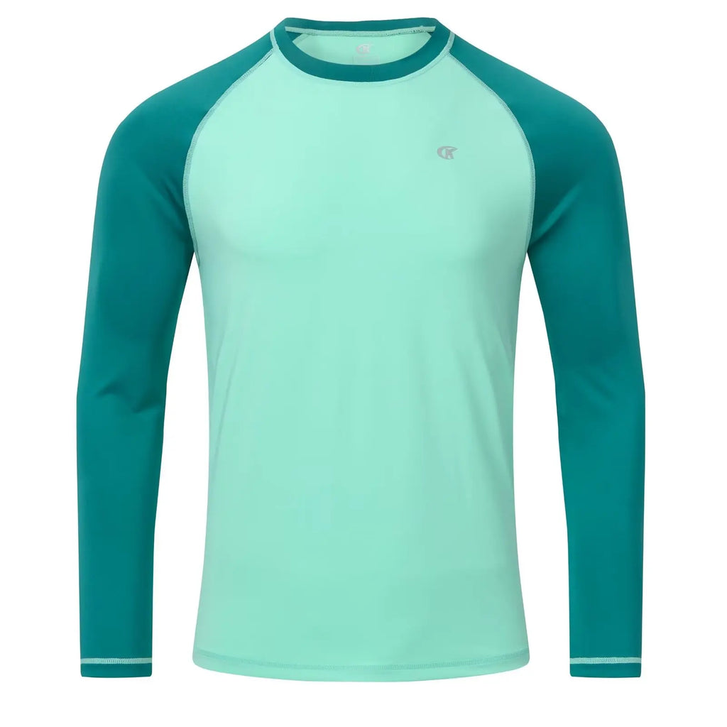 Men's Long Sleeve Swim Shirts Rashguard UPF 50+ UV Sun Protection Shirt Athletic Workout Running Hiking T-Shirt Swimwear