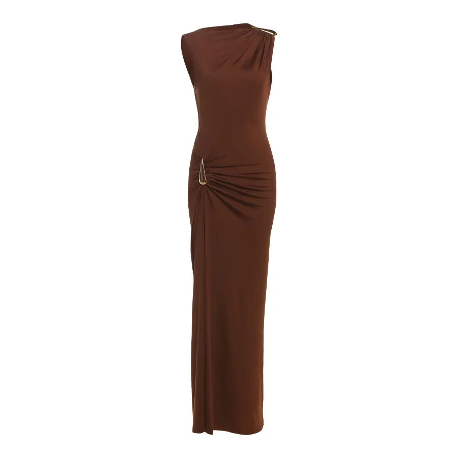 Sisterlinda Solid Slim Fit Girdle Lift The Hips Maxi Dress Women Sexy Popular Body-shaping Vestidos Girl Festival Party Bodycon