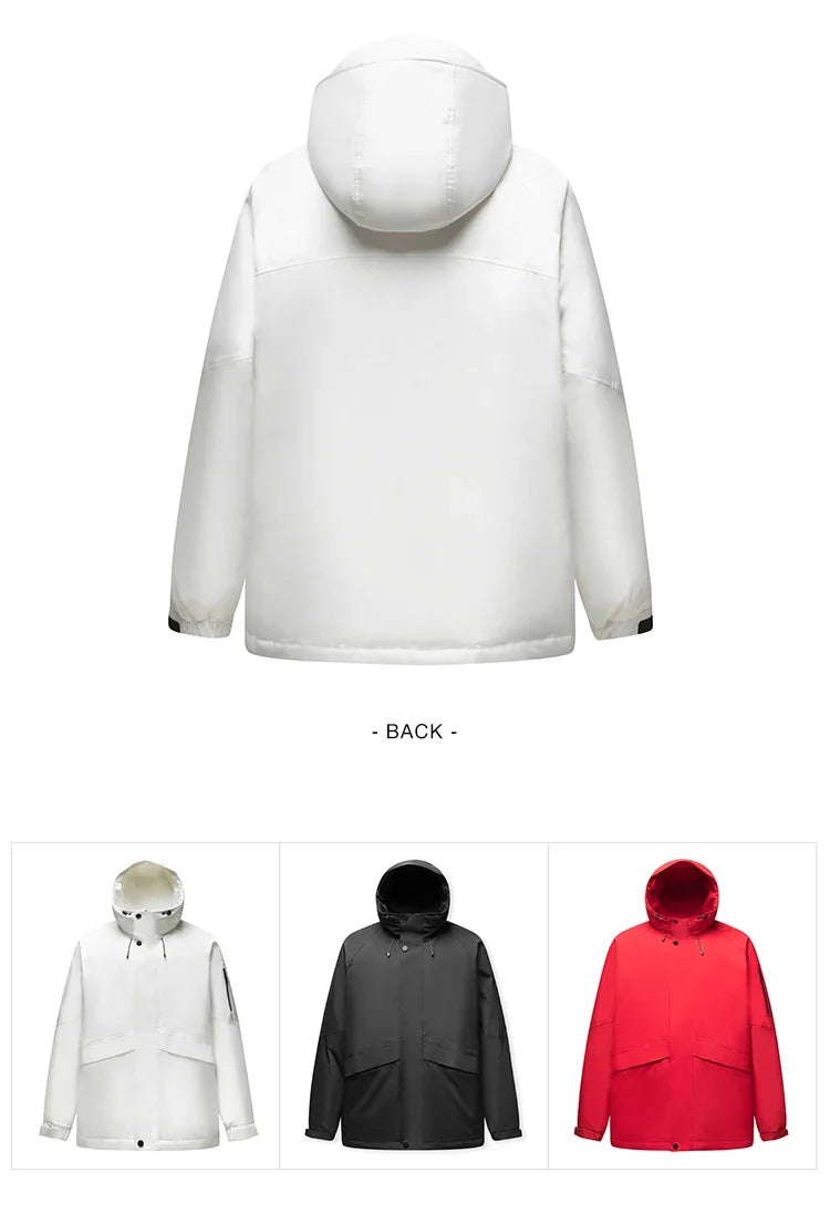 Down Jacket Men Mid-Length 2026 Winter New RainproofStain-ResistantOil-Proof Windproof Loose Hooded Versatile Down Jacket