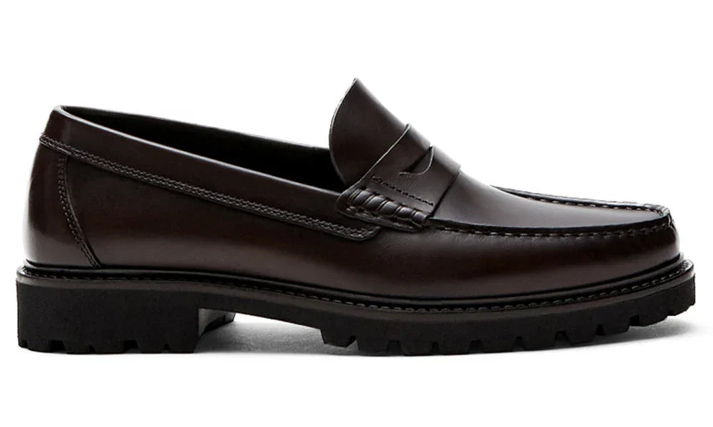 Handmade Men's Loafer Shoes High Quality Wear-Resistant Full Grain Leather Casual Shoes