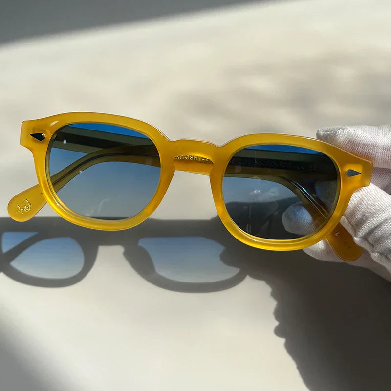 High Quality Sunglasses Man Johnny Depp Lemtosh Polarized Sun Glasses Woman Luxury Brand Vintage Acetate Frame With Original Box