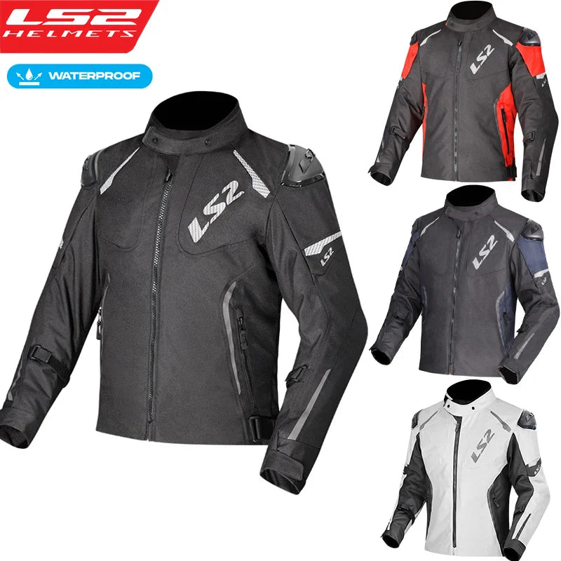 Original LS2 Motorcycle Jacket LS2 ZOOM Winter Warm Waterproof Motorbike Jacket Men Women Breathable CE Anti-fall Off-Road Coat