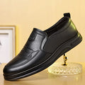 Men's Leather Business Loafers Spring Autumn Black Slip-On Shoes Male Breathable Soft Sole Comfortable Casual Driving Shoes Man