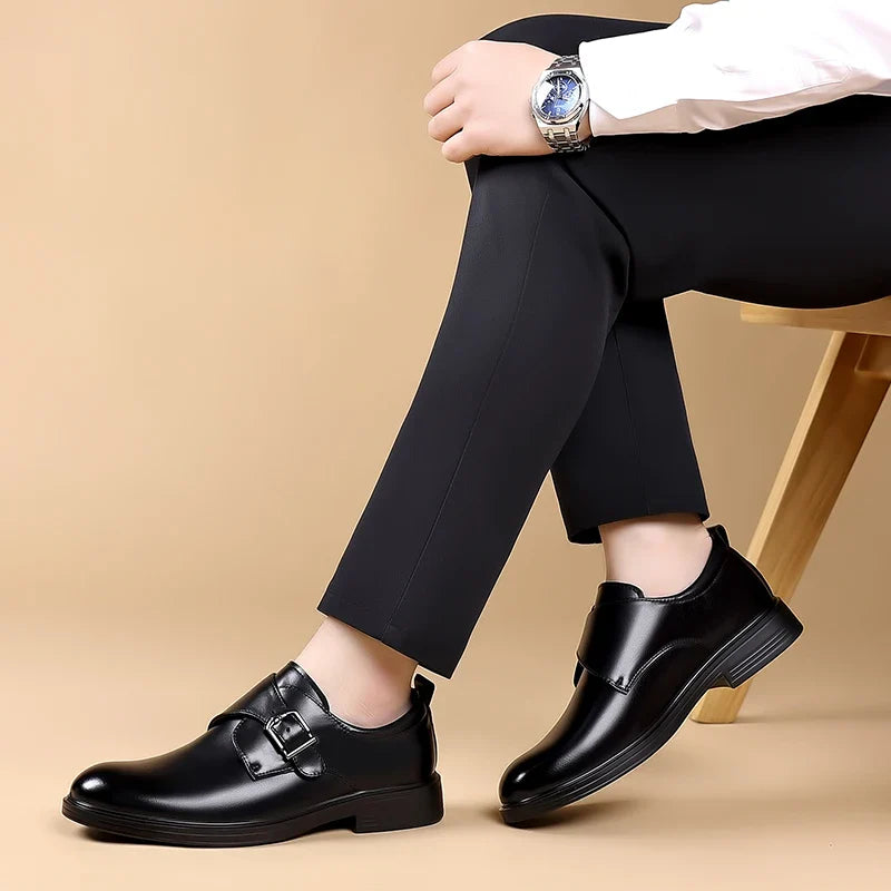 Classic Leather Men Loafers Fashion Man Casual Shoes Outdoor Slip on Flats Non-Slip Driving Shoe Business Moccasins Oxford Shoes