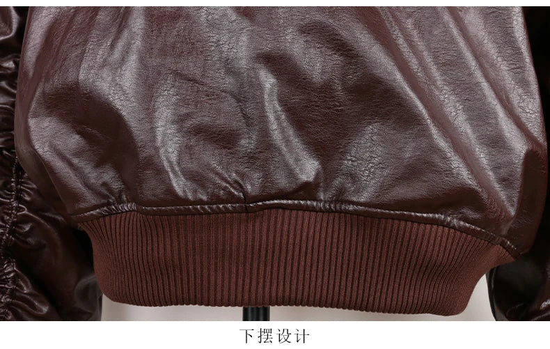 Autumn Winter Cool Handsome Oversized Brown Thickened Warm Leather Jacket Men with Hood Fake 2 Piece European Clothes