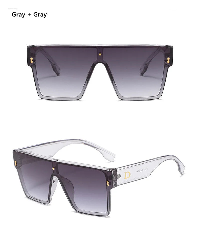 New Fashion Square Sunglasses For Women Men Oversized Frame Luxury Brand Disigner 2021 Sun Glasses UV400 Wholesale