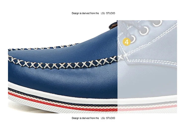 Men's casual business shoes flat shoes men's shoes handmade casual shoes British business people dress casual shoes plus size 47