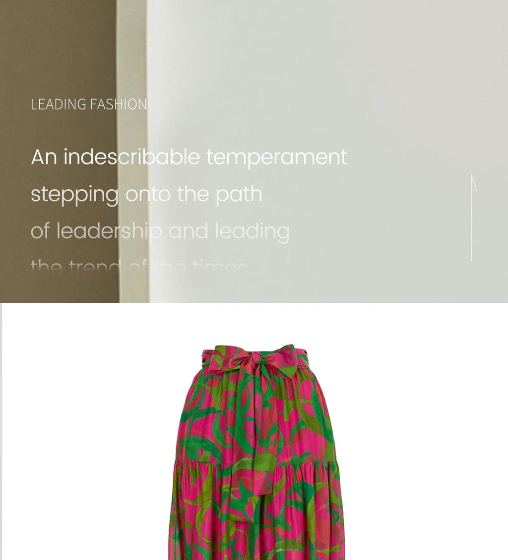 2024 New Summer Women Skirts Lace Up Design loose Skirt Fashion Multicolor Comfort Soft Female Skirts Casual Ladies Skirt