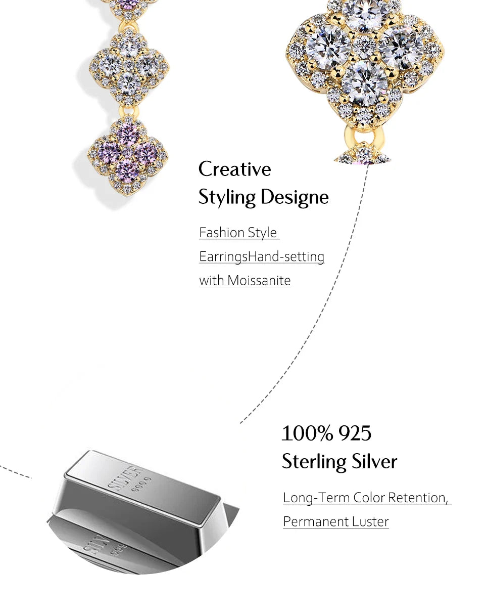 2025 Necklaces for Women Full D Color Moissanite 925 Sterling Silver Pendant Classic Engagement Wedding Fine Jewelry
