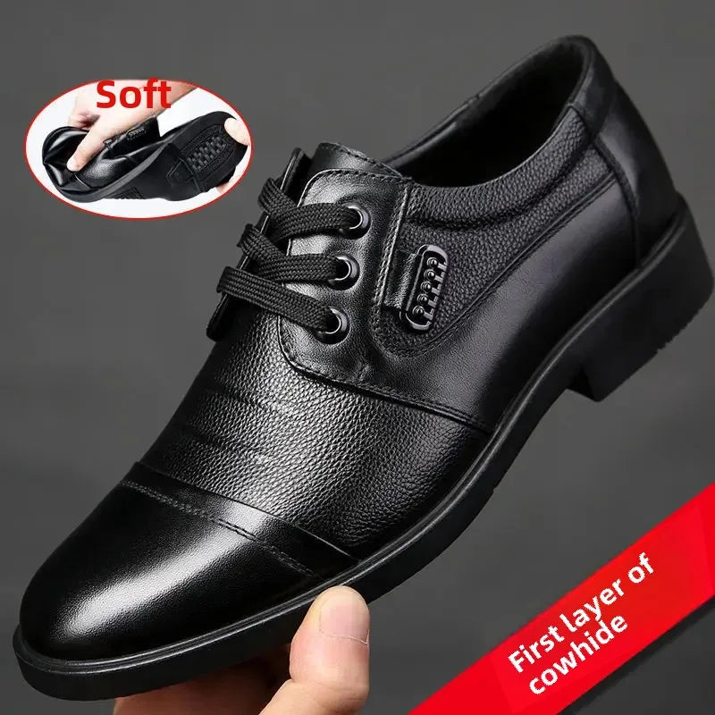 Men's Casual Leather Shoes – Breathable Slip-On Footwear for Adults EU Sizes 40–48