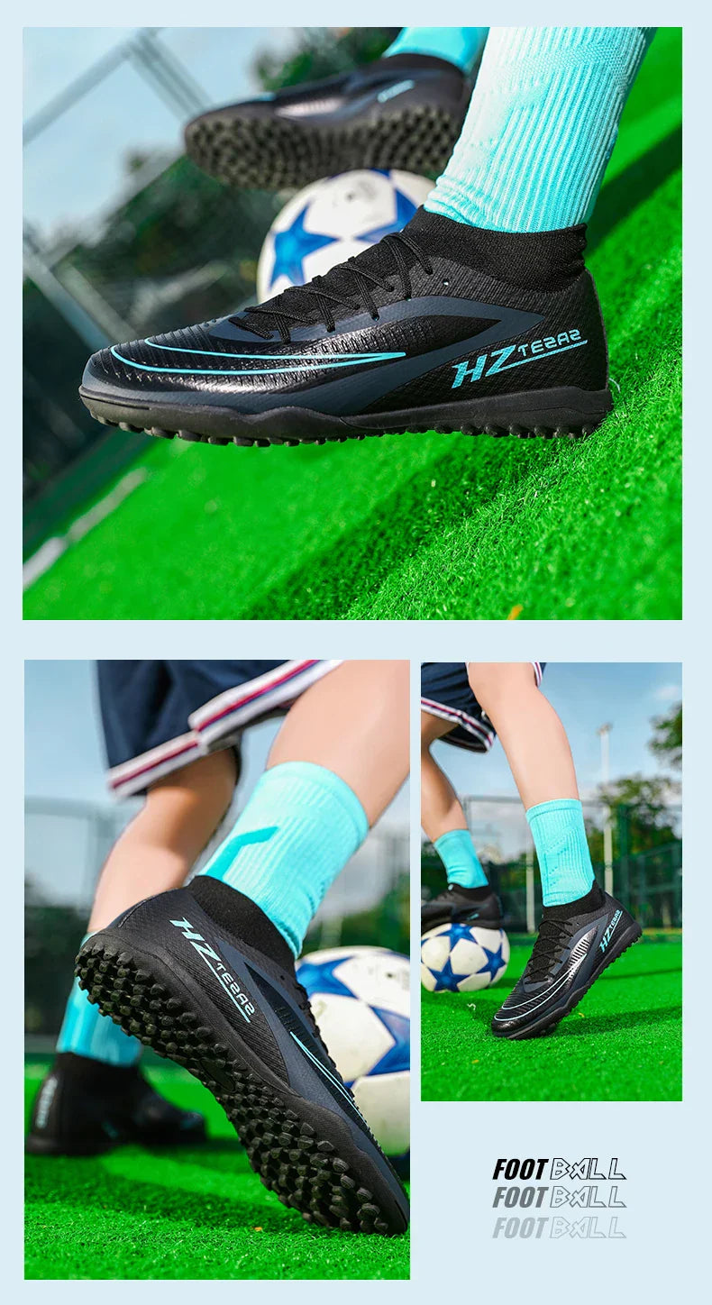 New Men Football Boots Training Breathable Cleats Adult Outdoor Non Slip Match Long Spikes Soccer Shoes Sport Boys Comfortable