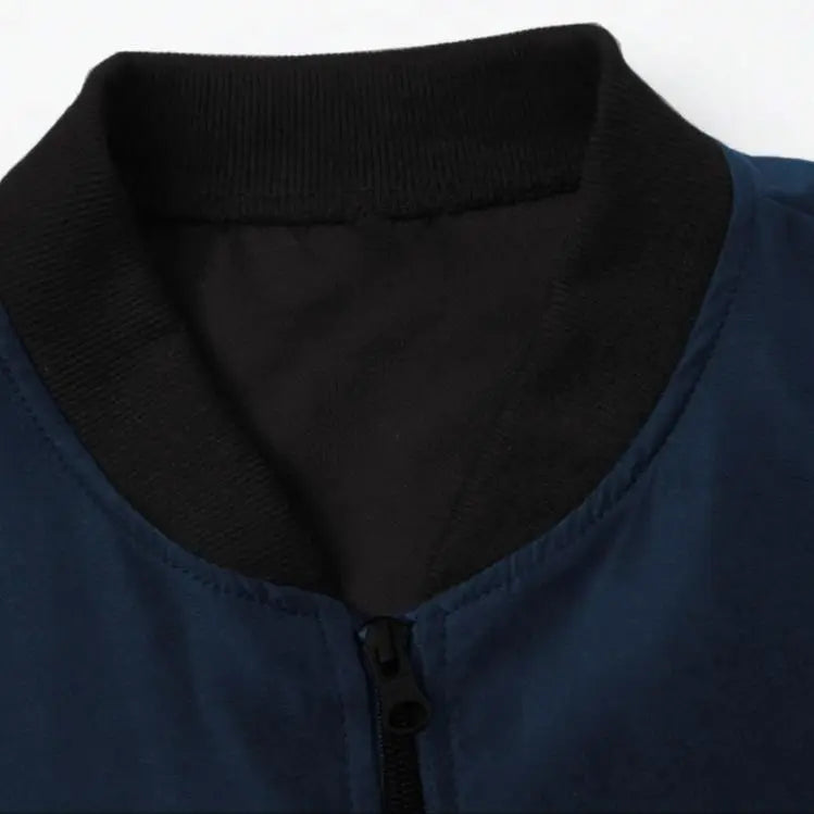 Men's Plain Light Jacket, Outdoor Sports and Leisure Stand-Up Collar Top, Baseball Jacket with Zipper and Elastic Hem, Windproof, Wear-Resistant, Comfortable and High-Quality Fabric, Suitable for Home Leisure, Work Clothing t