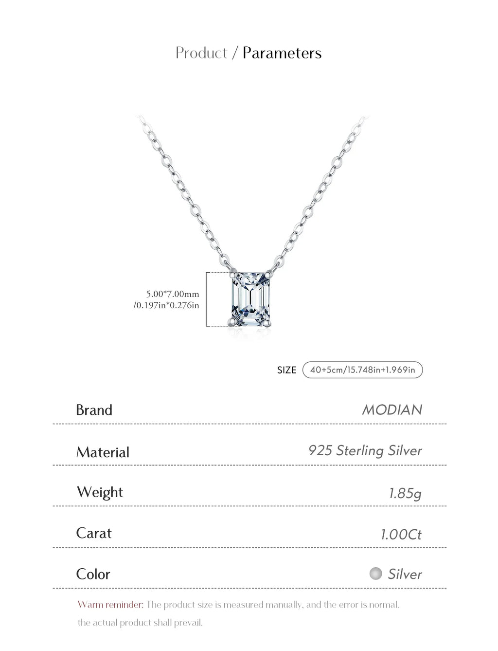 6 Styles D Color Geometric Moissanite Necklaces 925 Sterling Silver Dazzling Pendant Necklace For Women Fine Jewelry