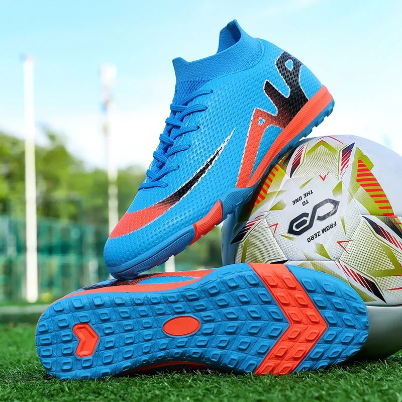 New Men Football Boots Grass Futsal Sneakers High-quality Match Cleats High-top Non-Slip Soccer Shoes Indoor Hot-selling Outdoor
